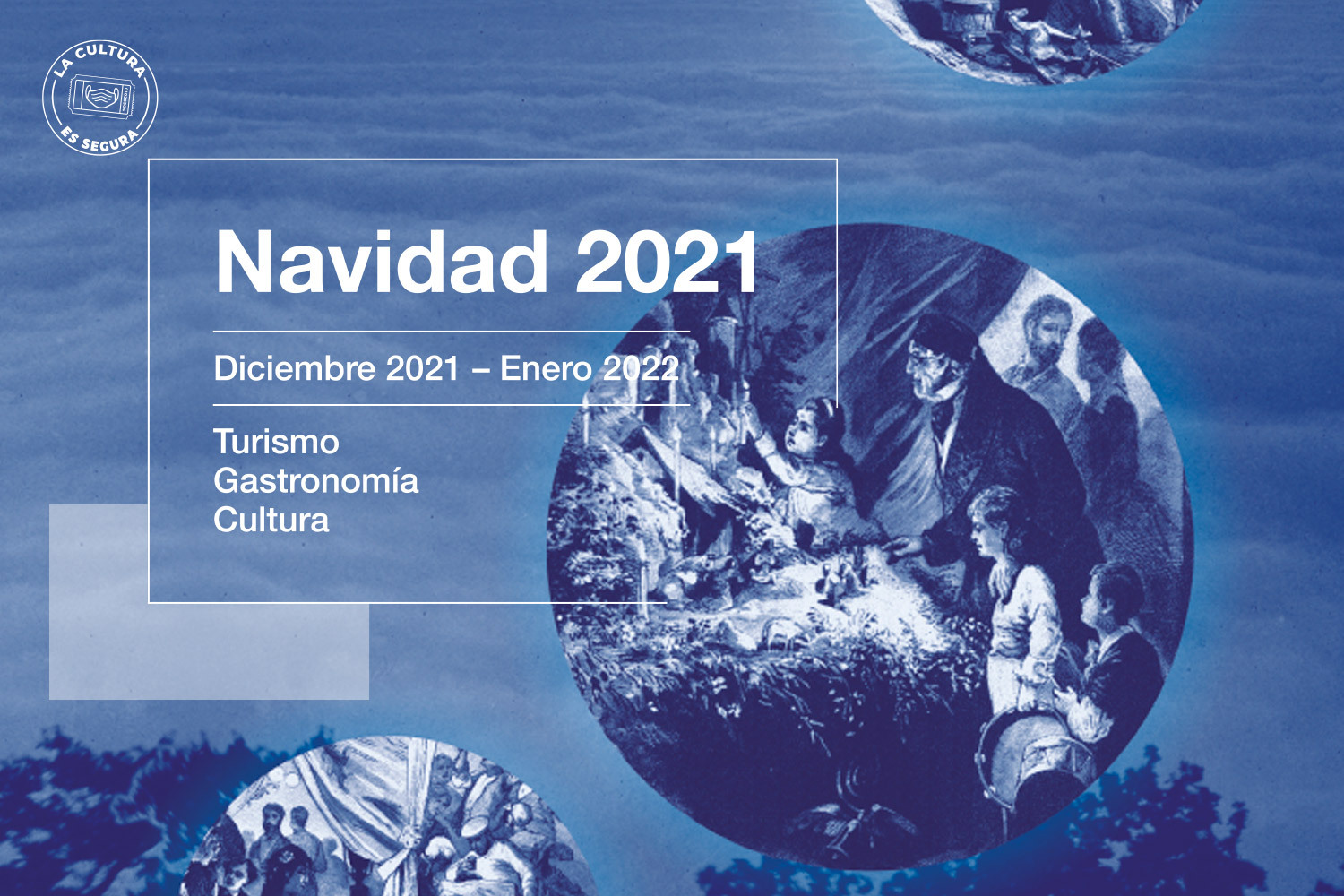 Cartel de programa navideño 2021 en la Comunidad de Madrid